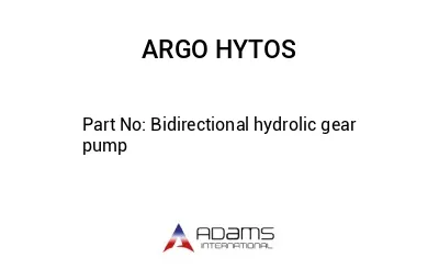 Bidirectional hydrolic gear pump