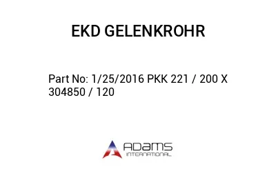1/25/2016 PKK 221 / 200 X 304850 / 120
