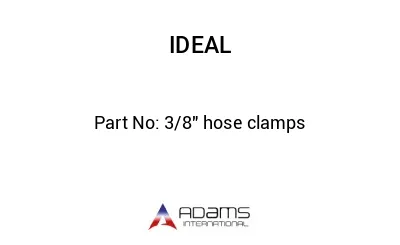 3/8" hose clamps