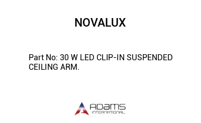 30 W LED CLIP-IN SUSPENDED CEILING ARM.