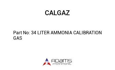 34 LITER AMMONIA CALIBRATION GAS