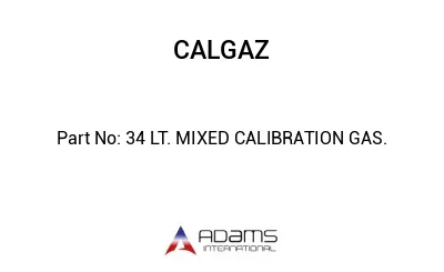 34 LT. MIXED CALIBRATION GAS.