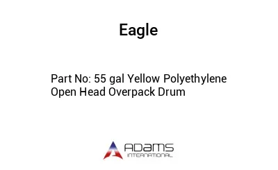 55 gal Yellow Polyethylene Open Head Overpack Drum