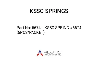 6674 - KSSC SPRING #6674 (5PCS/PACKET)
