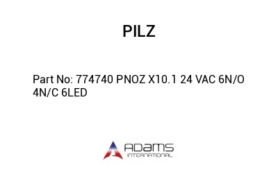 774740 PNOZ X10.1 24 VAC 6N/O 4N/C 6LED
