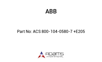 ACS 800-104-0580-7 +E205