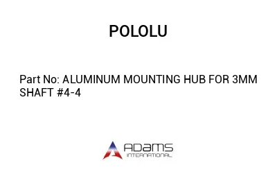 ALUMINUM MOUNTING HUB FOR 3MM SHAFT #4-4
