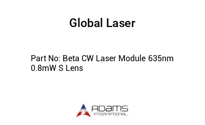 Beta CW Laser Module 635nm 0.8mW S Lens
