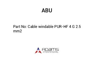 Cable windable PUR-HF 4 G 2.5 mm2