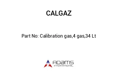 Calibration gas,4 gas,34 Lt