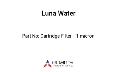 Cartridge Filter - 1 micron