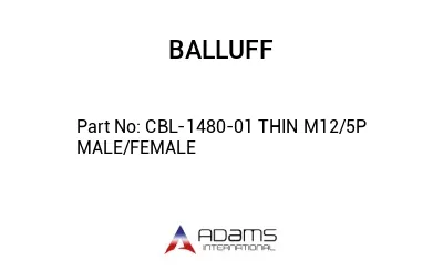 CBL-1480-01 THIN M12/5P MALE/FEMALE									