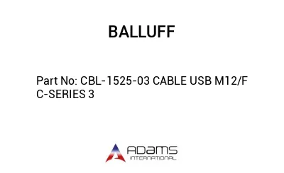 CBL-1525-03 CABLE USB M12/F C-SERIES 3									