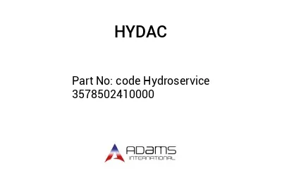 code Hydroservice 3578502410000