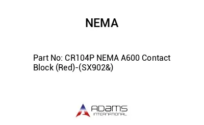 CR104P NEMA A600 Contact Block (Red)-(SX902&)