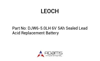 DJW6-5.0LH 6V 5Ah Sealed Lead Acid Replacement Battery