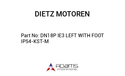 DN18P IE3 LEFT WITH FOOT IP54-KST-M