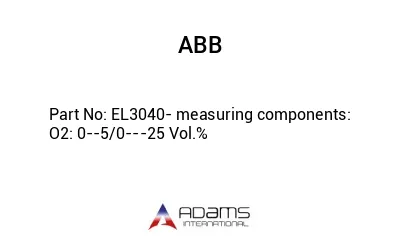 EL3040- measuring components: O2: 0--5/0---25 Vol.%