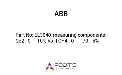 EL3040-measuring components: Co2 : 0---10% Vol I CH4 : 0---1/0--5%