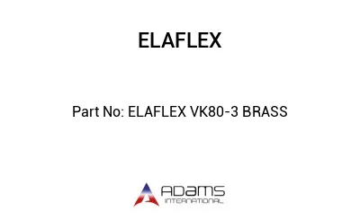 ELAFLEX VK80-3 BRASS