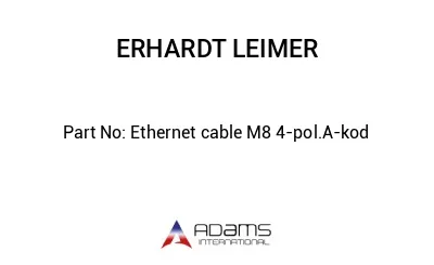 Ethernet cable M8 4-pol.A-kod