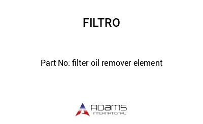 filter oil remover element