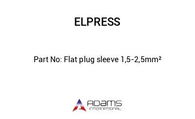 Flat plug sleeve 1,5-2,5mm²