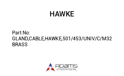 GLAND,CABLE,HAWKE,501/453/UNIV/C/M32 BRASS