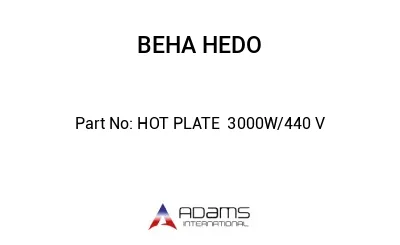 HOT PLATE  3000W/440 V