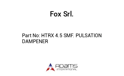 HTRX 4.5 SMF. PULSATION DAMPENER