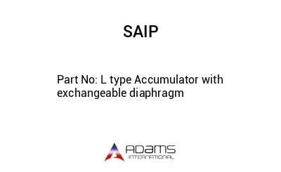 L type Accumulator with exchangeable diaphragm