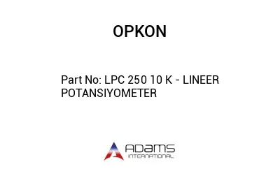 LPC 250 10 K - LINEER POTANSIYOMETER