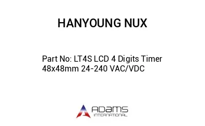LT4S LCD 4 Digits Timer 48x48mm 24-240 VAC/VDC