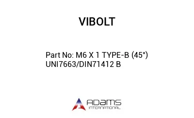 M6 X 1 TYPE-B (45°) UNI7663/DIN71412 B