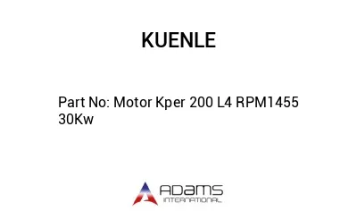 Motor Kper 200 L4 RPM1455 30Kw 