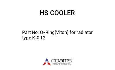 O-Ring(Viton) for radiator type K # 12