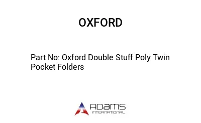 Oxford Double Stuff Poly Twin Pocket Folders