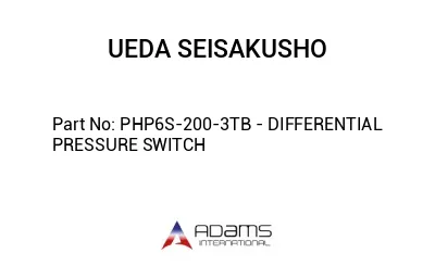 PHP6S-200-3TB - DIFFERENTIAL PRESSURE SWITCH