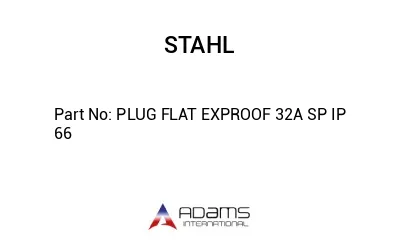PLUG FLAT EXPROOF 32A SP IP 66