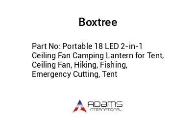 Portable 18 LED 2-in-1 Ceiling Fan Camping Lantern for Tent, Ceiling Fan, Hiking, Fishing, Emergency Cutting, Tent