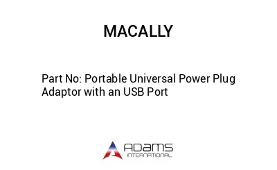 Portable Universal Power Plug Adaptor with an USB Port