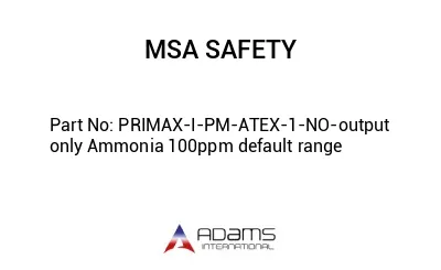 PRIMAX-I-PM-ATEX-1-NO-output only Ammonia 100ppm default range