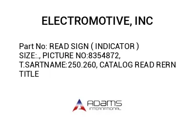 READ SIGN ( INDICATOR ) SIZE:., PICTURE NO:8354872, T.SARTNAME:250.260, CATALOG READ RERN TITLE