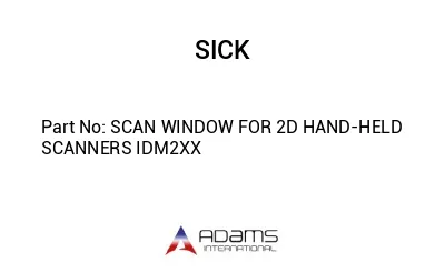 SCAN WINDOW FOR 2D HAND-HELD SCANNERS IDM2XX