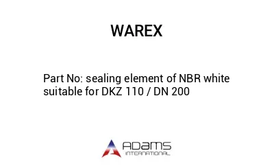 sealing element of NBR white suitable for DKZ 110 / DN 200