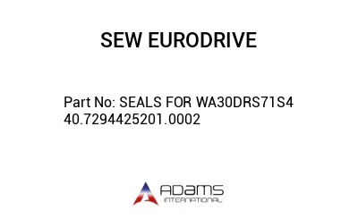 SEALS FOR WA30DRS71S4 40.7294425201.0002
