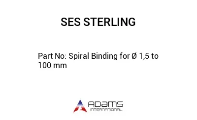 Spiral Binding for Ø 1,5 to 100 mm