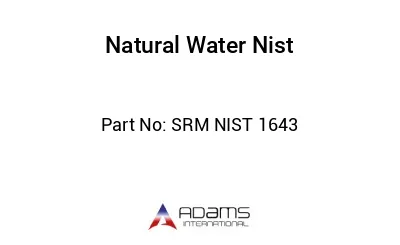 SRM NIST 1643