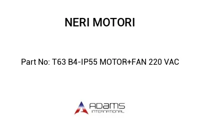 T63 B4-IP55 MOTOR+FAN 220 VAC