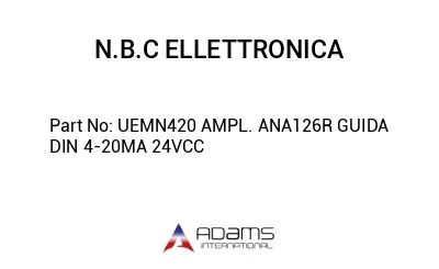 UEMN420 AMPL. ANA126R GUIDA DIN 4-20MA 24VCC